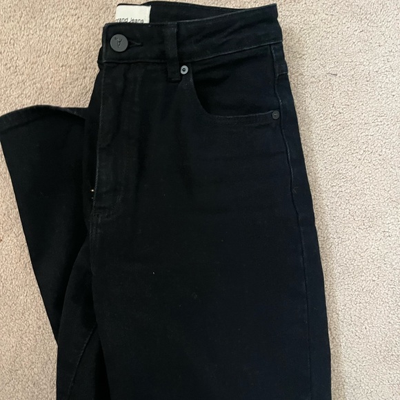 A brand new jeans worn once - high rise petite black jean super comfortable - Picture 2 of 7